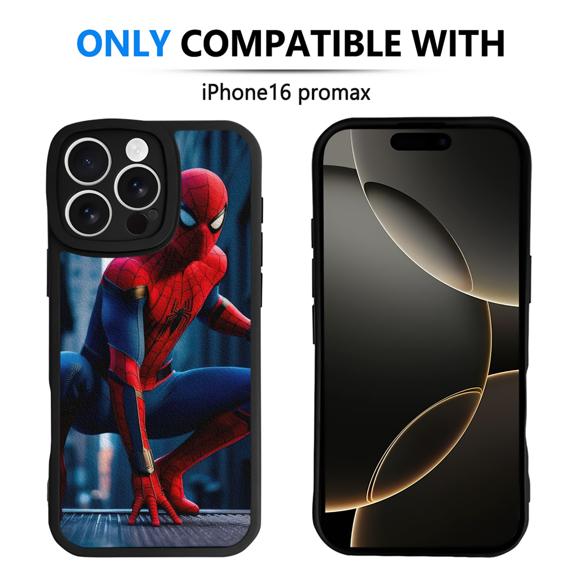 Spider Man スパイダーマン 【iPhone 16シリーズ対応】シリコンスマホケース（レザー調） 材質：シリコン